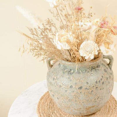 Elegant Pairing of Vase and Dried Flowers