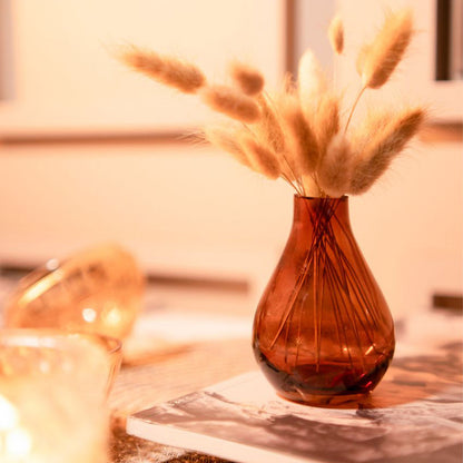 Rustic Charm Glass Vase with Dried Flower