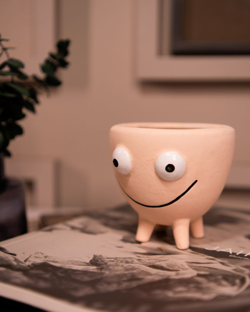 Mini Face Ceramic Planter | 4 x 4 inches