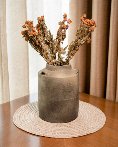 Old World Bloom Ceramic Vase with Bunch