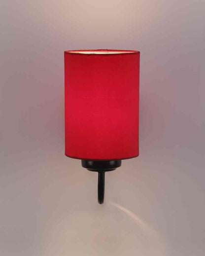 Elegant Cotton Wall Mounted Lamp With Iron Base | 7 x 4 x 9 inches