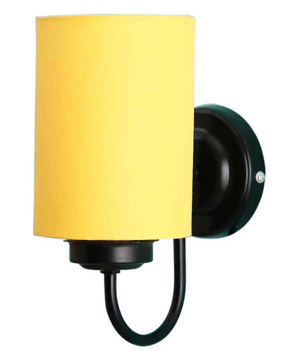 Elegant Cotton Wall Mounted Lamp With Iron Base | 7 x 4 x 9 inches