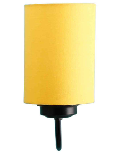 Elegant Cotton Wall Mounted Lamp With Iron Base | 7 x 4 x 9 inches