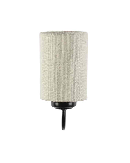 Earthy Jute Wall Mounted Lamp With Iron Base | 7 x 4 x 9 inches