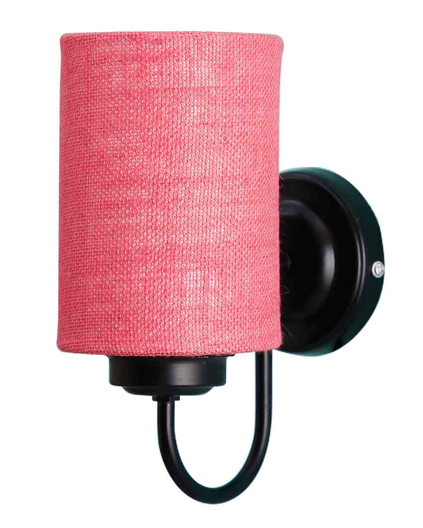 Earthy Jute Wall Mounted Lamp With Iron Base | 7 x 4 x 9 inches