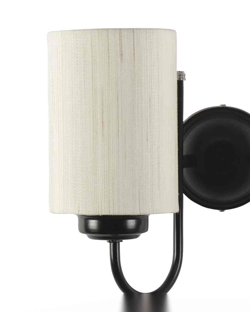 Refined Classic Timeless Cotton Wall Mounted Dual Lamp with Iron Base | Set of 2 | 12 x 6 x 9 inches