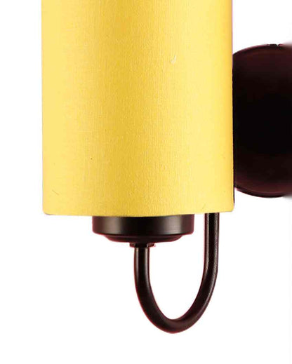 Refined Classic Timeless Cotton Wall Mounted Dual Lamp with Iron Base | Set of 2 | 12 x 6 x 9 inches