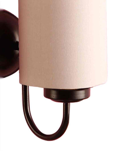 Refined Classic Timeless Cotton Wall Mounted Dual Lamp with Iron Base | Set of 2 | 12 x 6 x 9 inches