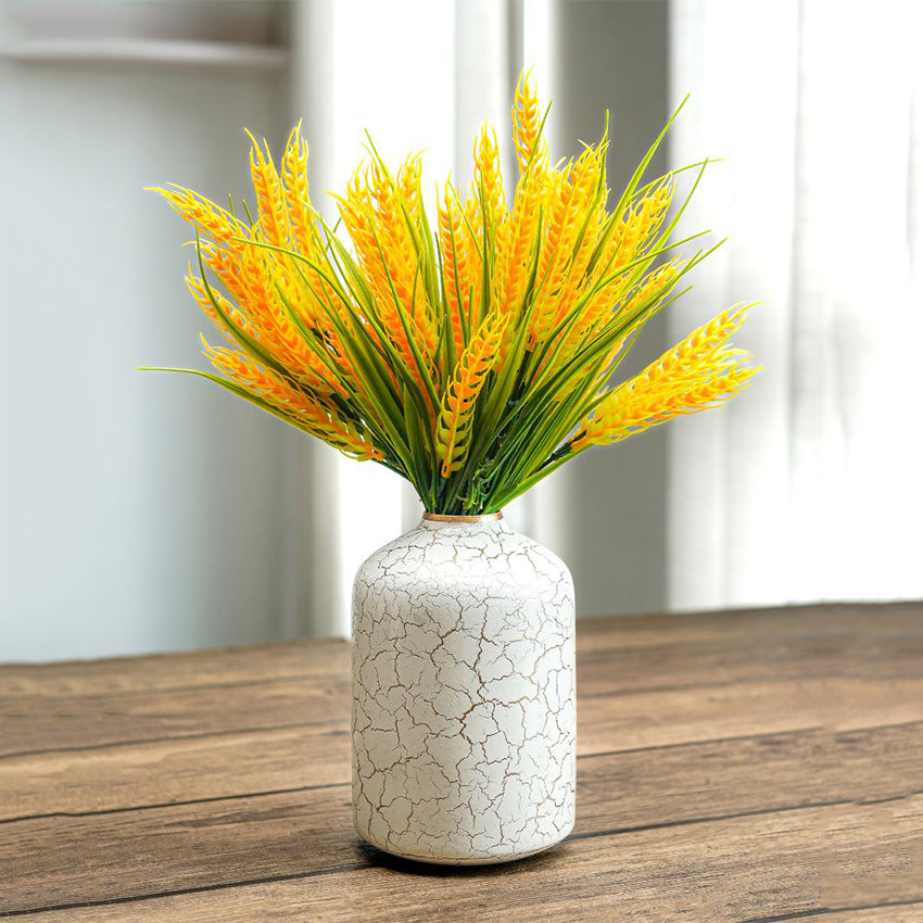 Crackled Off-White Shade Bud Bottle Vase Without Flower | 4 x 6 inches