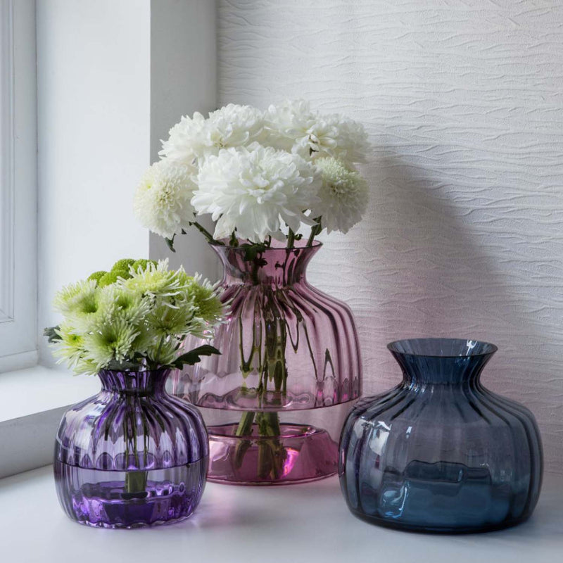 Iris Cushion Medium Flower Vase | Multiple Colors Ink Blue