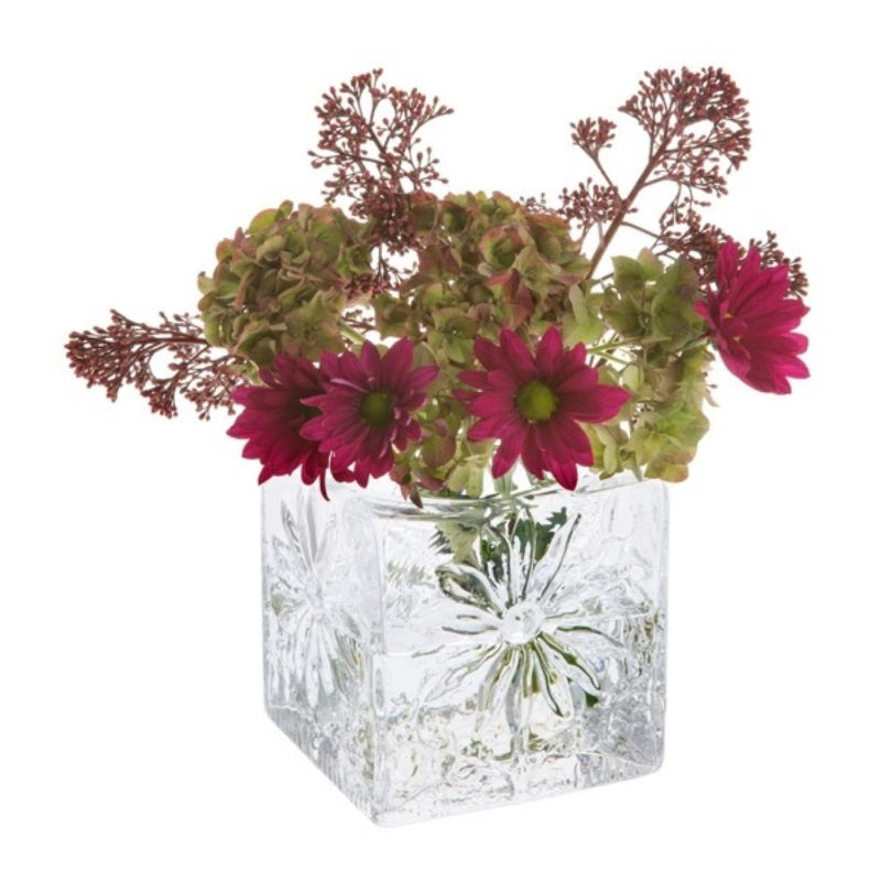 Marguerite Square Flower Vase | Multiple Colors Clear