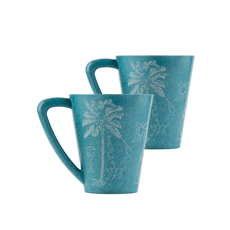 Gond Art Date Palm Mugs | Set of 2 | Multiple Colors