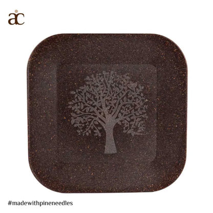 Patio Plate Brown Tree of Life | Set of 4