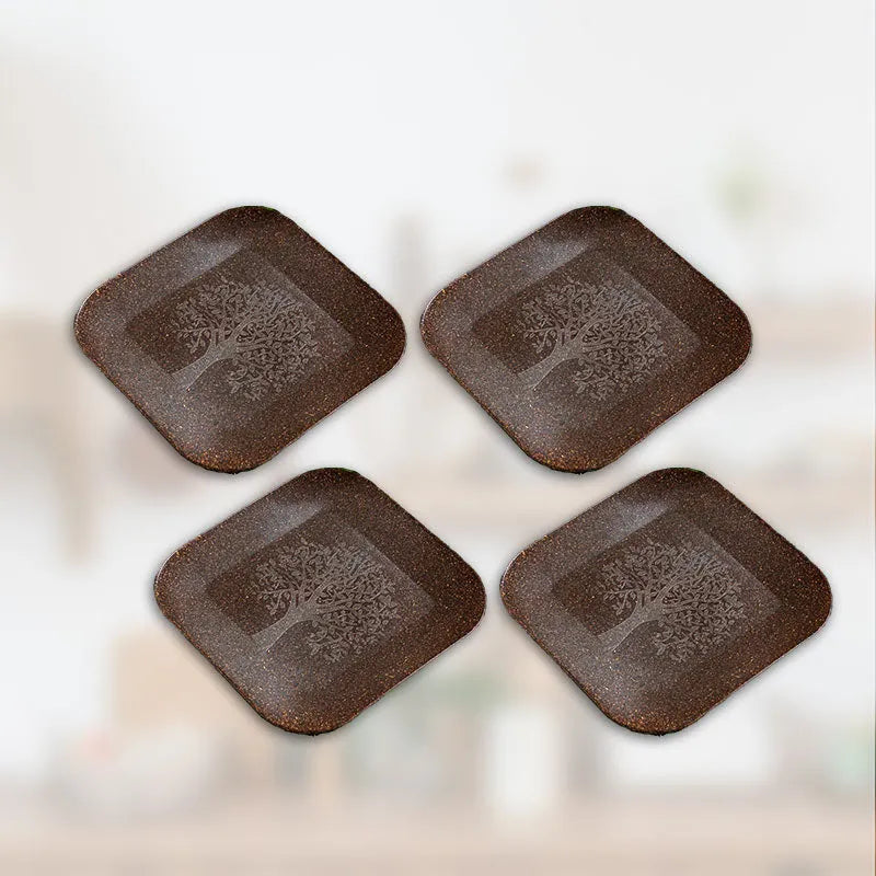 Patio Plate Brown Tree of Life | Set of 4