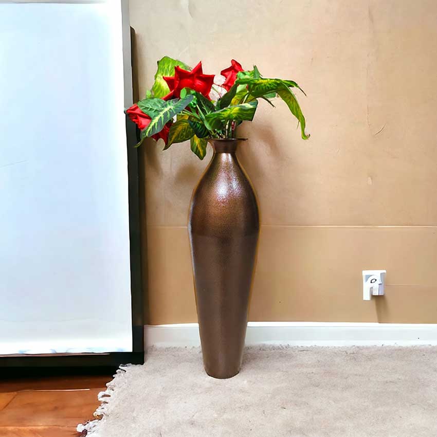 Unbreakable Matt Attractive Brown Flower Vase Without Flower | 7 x 25 inches