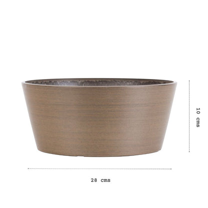 Elegant Taupe Tray Planter Without Plant | 8 x 6 inches