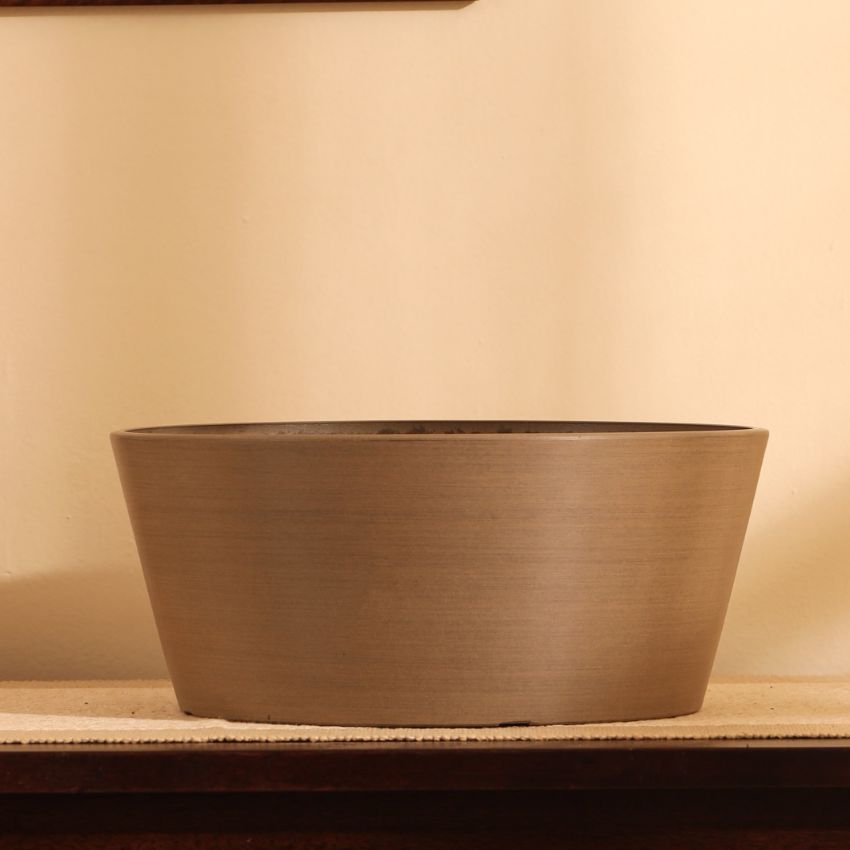 Elegant Taupe Tray Planter Without Plant | 8 x 6 inches