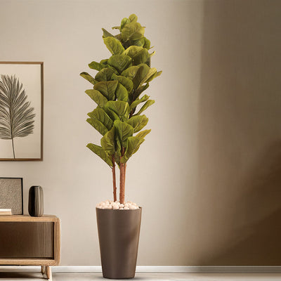 Elegant Minimal FRP Matte Finished Verdant Planter Without Plant | 12x18 inches