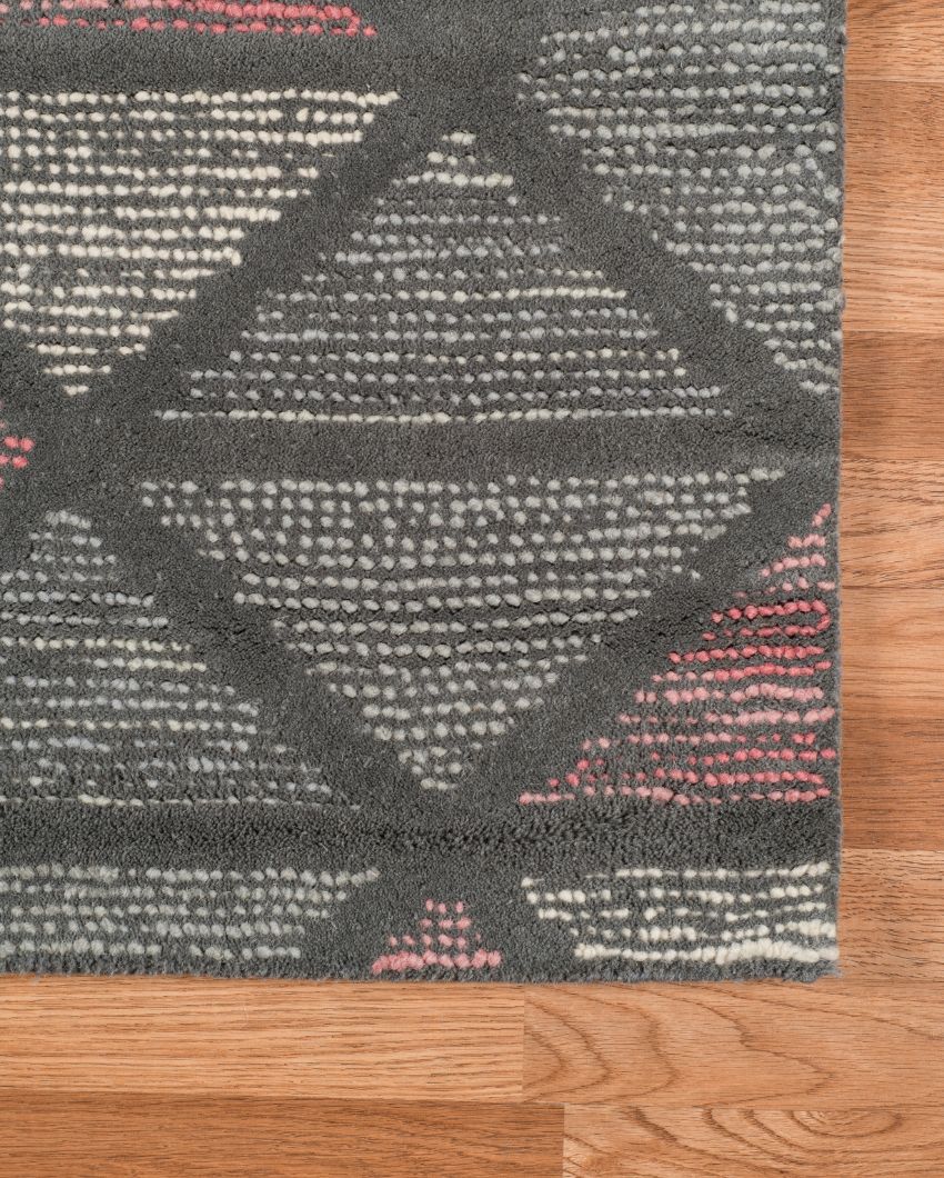 Peach Wool Vector Hand Tufted Carpet | 6x4, 8x5 ft 6 x 4 ft