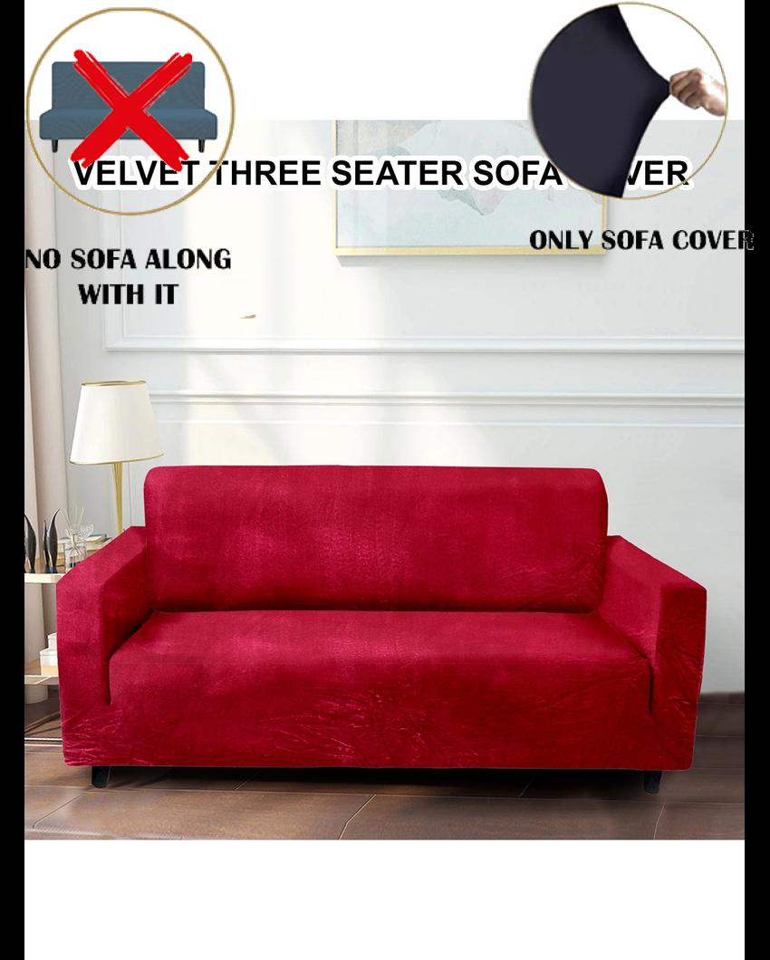 ONLY SOFA COVER | Velvet Three Seater Sofa Cover | 77 x 91 inches