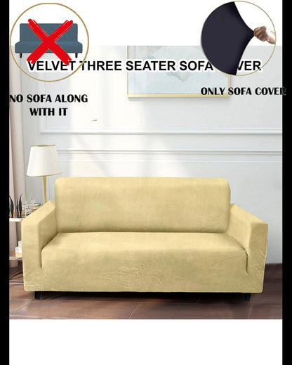 ONLY SOFA COVER | Velvet Three Seater Sofa Cover | 77 x 91 inches