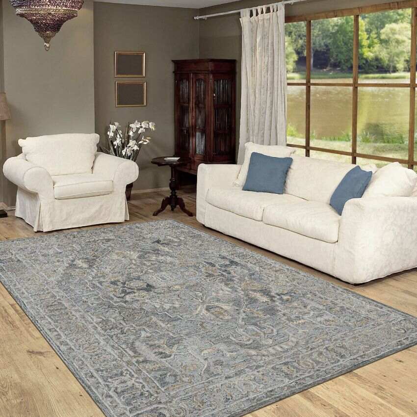 Denim Wool Vestige Hand Tufted Rug Carpet