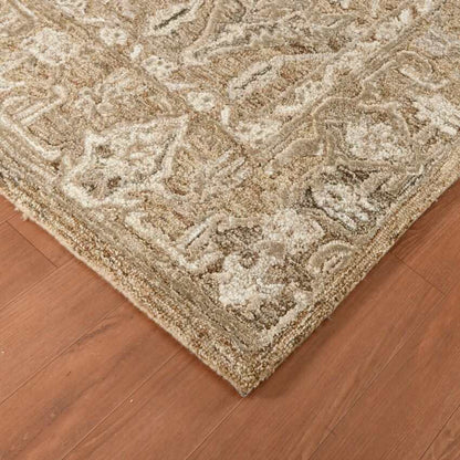 Brown Wool Vestige Hand Tufted Rug Carpet