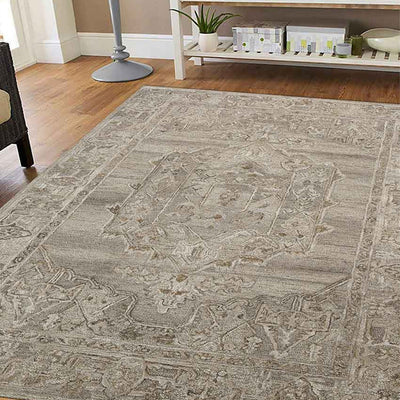 Camel Wool Vestige Hand Tufted Rug Carpet