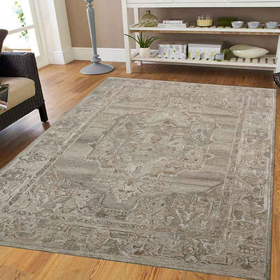 Beautiful Grey Shade Hand-Tufted Luxury Wool Area Rug | 10 x 8 Feet