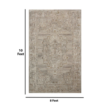 Beautiful Grey Shade Hand-Tufted Luxury Wool Area Rug | 10 x 8 Feet