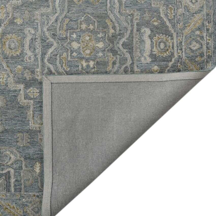 Light Blue Wool Vestige Hand Tufted Rug Carpet