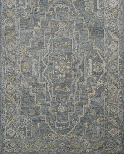 Light Blue Kilim Pattern Hand Tufted Carpet | 10 x 8 Feet