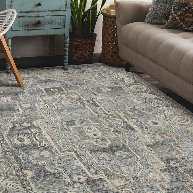 Grey Wool Vestige Hand Tufted Rug Carpet