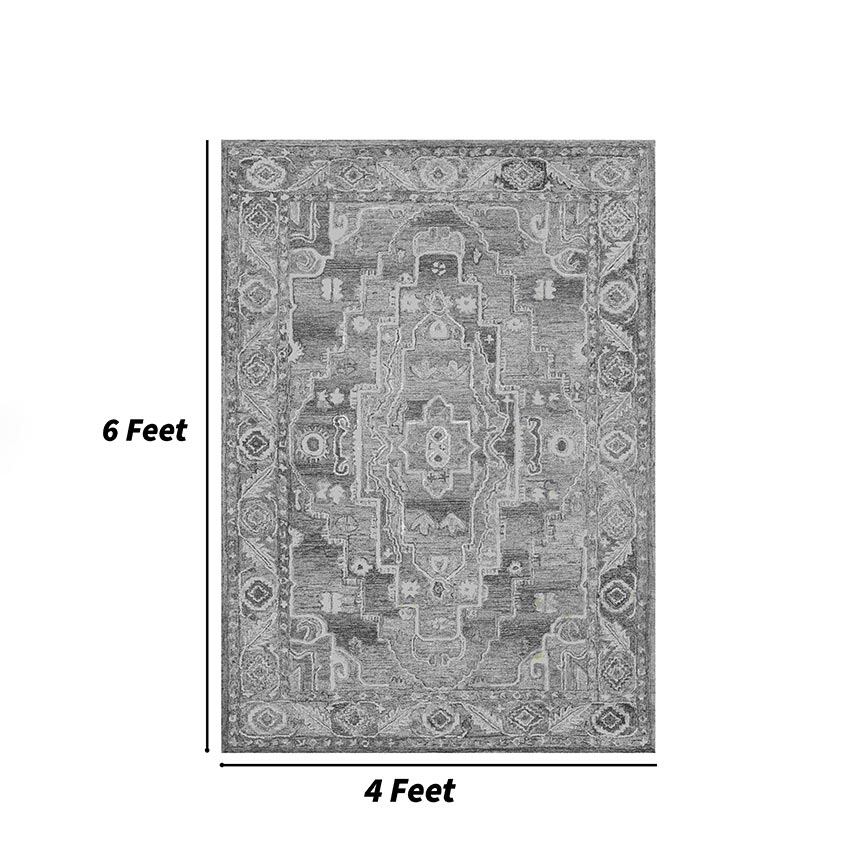 Grey Wool Vestige Hand Tufted Rug Carpet