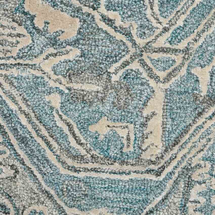 Aqua Wool Vestige Hand Tufted Rug Carpet