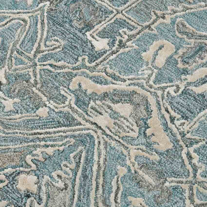 Aqua Wool Vestige Hand Tufted Rug Carpet