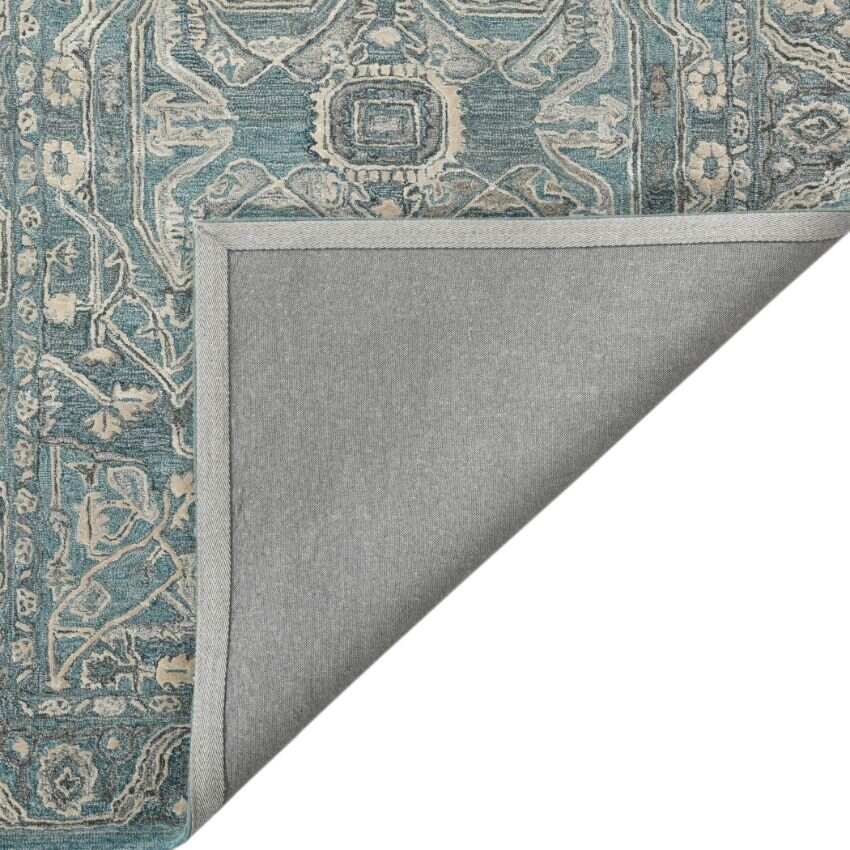 Aqua Wool Vestige Hand Tufted Rug Carpet