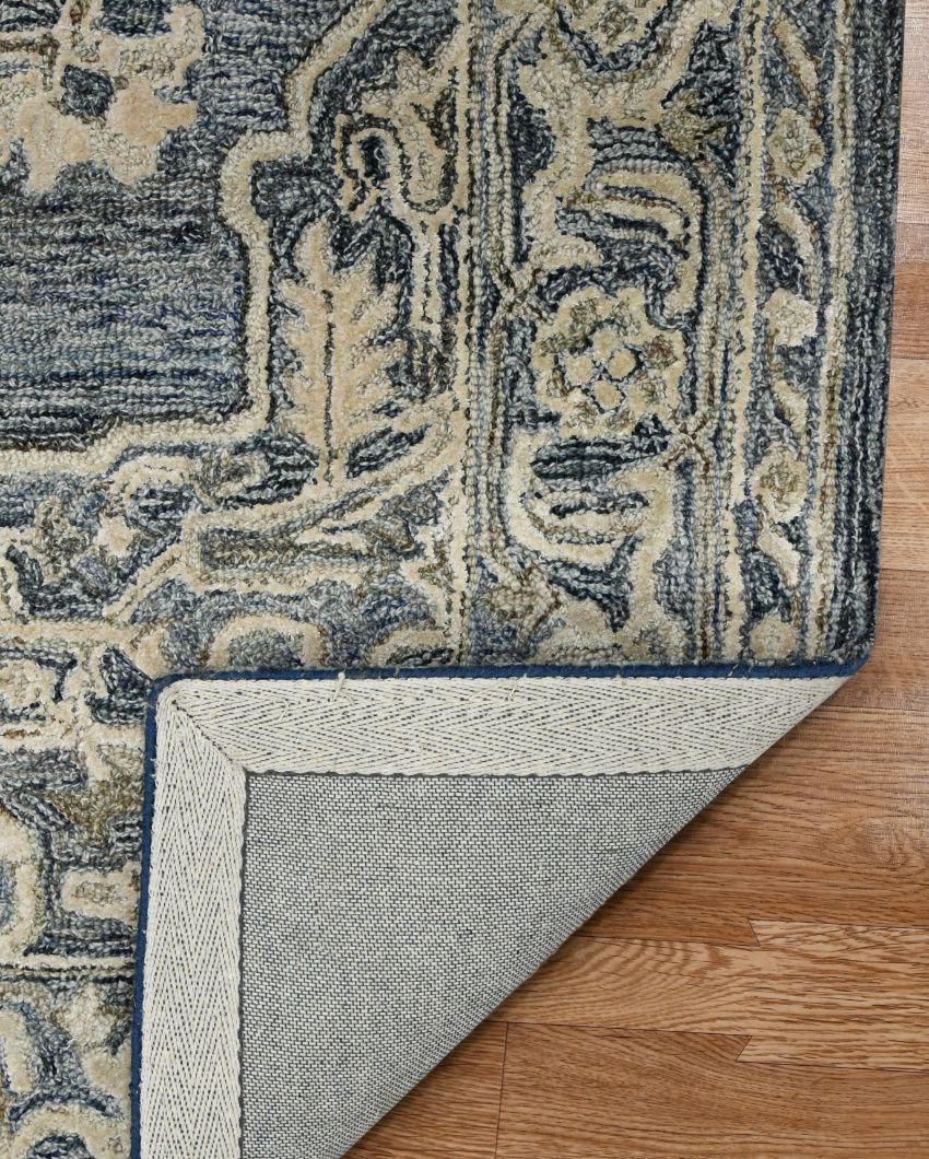 Wool & Viscose Oriental Pattern Hand-Tufted Rug Carpet