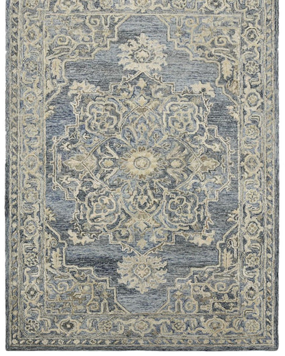 Wool & Viscose Oriental Pattern Hand-Tufted Rug Carpet