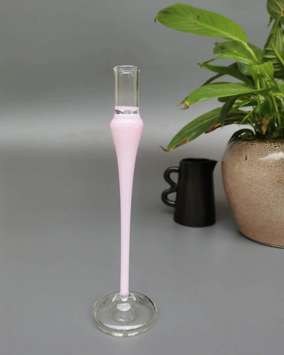 Classy Glass Candle Holder Pink