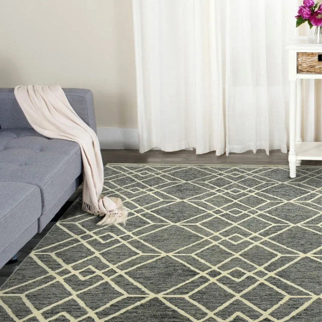 Grey Wool Vista Hand Tufted Carpet