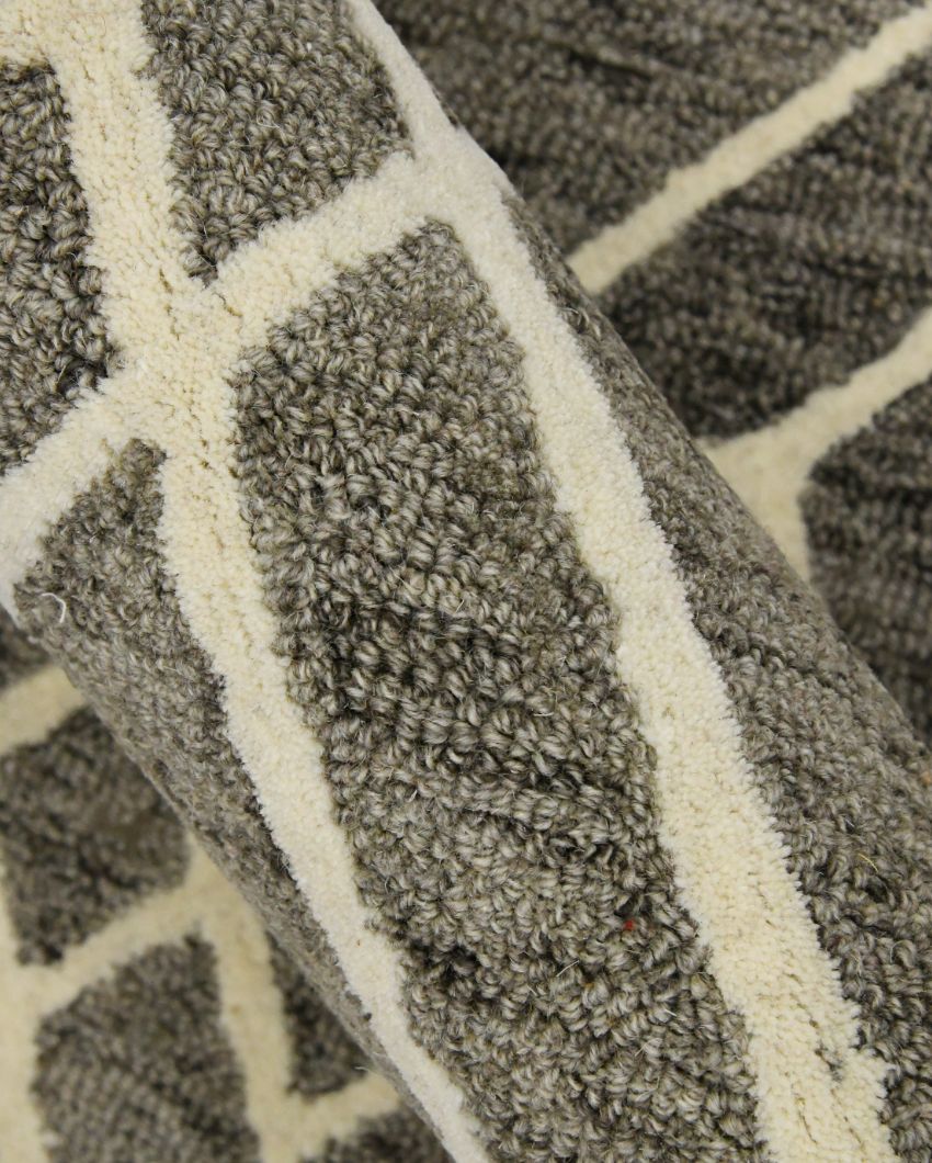 Khaki Wool Vista Hand-Tufted Carpet | 6x4, 8x5 ft 6 x 4 ft