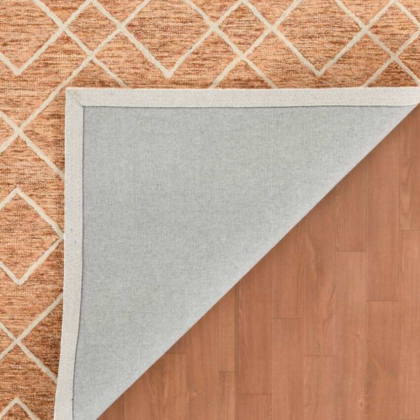 Orange Wool Vista Hand Tufted Rug Carpet