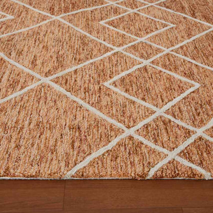 Orange Wool Vista Hand Tufted Rug Carpet