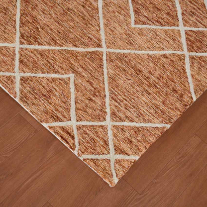 Orange Wool Vista Hand Tufted Rug Carpet