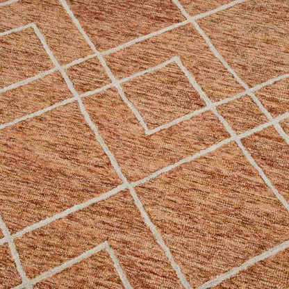 Orange Wool Vista Hand Tufted Rug Carpet