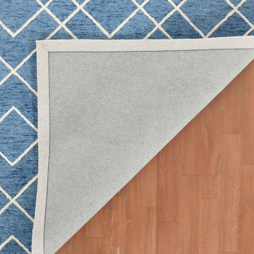 Royal Blue Wool Vista Hand Tufted Rug Carpet