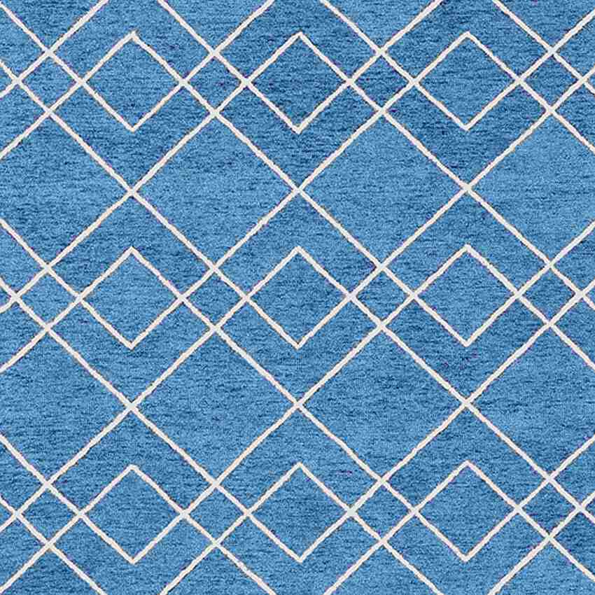 Royal Blue Wool Vista Hand Tufted Rug Carpet