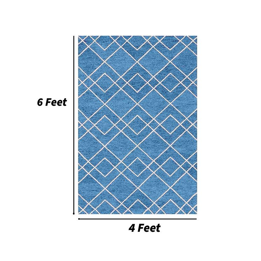 Royal Blue Wool Vista Hand Tufted Rug Carpet