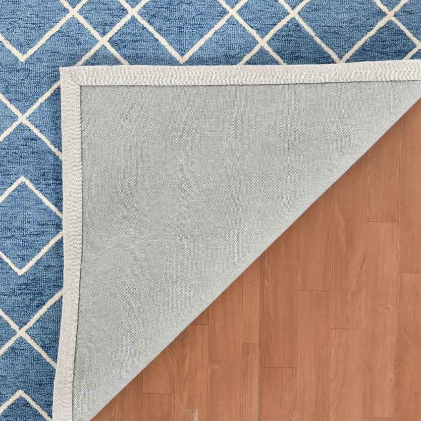 Beautiful Royal Blue Shade Hand-Tufted Wool Area Rug | 10 x 8 Feet